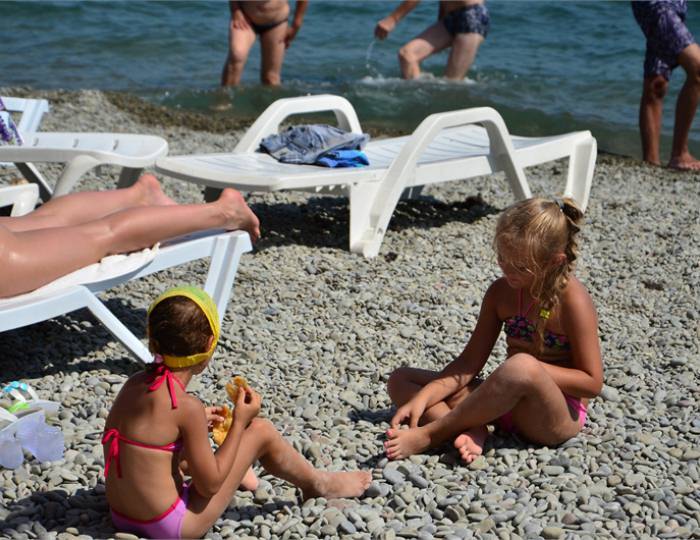 Оборудованный пляж - Санаторий «Киев» Алушта