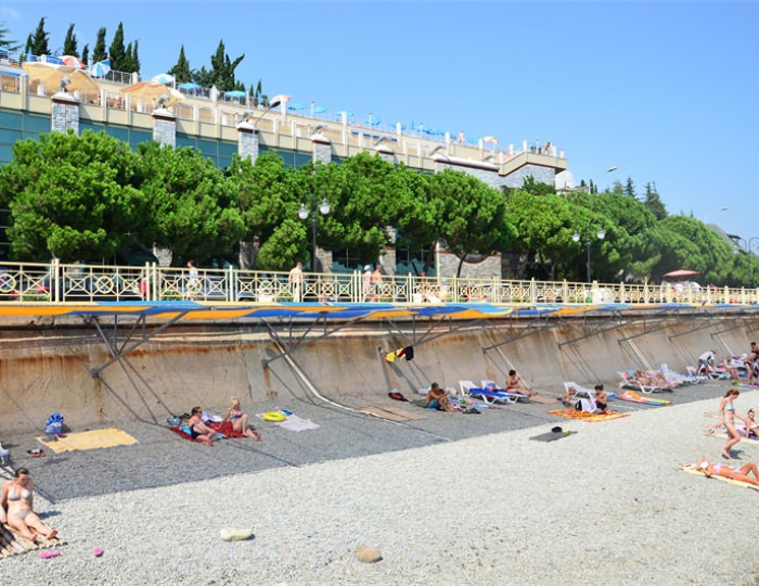 Оборудованный пляж - Санаторий «Киев» Алушта